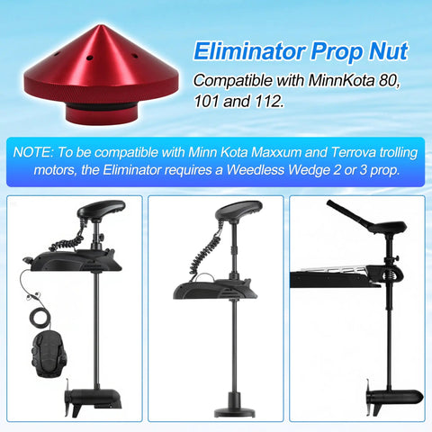 Billet Aluminum Prop Nut Upgrade For Trolling Motors That Delivers Quiet Durable Performance Fit For T H Marine And Minn Kota Models 80 101 And 112 In Red with trolling motor compatibility illustration