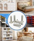 50 Pcs 1/4-20 x 1 Flat Head Socket Cap Screws Countersunk Bolts In 304 Stainless Steel 18-8 With Allen Drive Bright Finish Fully Machined Threads 1 Inch Long with home and industrial use background.