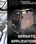 All-In-One MIG Welder Workhorse With Gas Or Gasless Flux Core, Lift TIG, Stick, Spot Weld, Spool Aluminum, 120/240V capability
