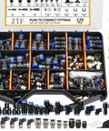 Pro Grade 175 Piece Push To Connect Air Hose Fittings Kit With NPT Threads In 1/8 1/4 3/8 And 1/2 Inch Sizes in storage case