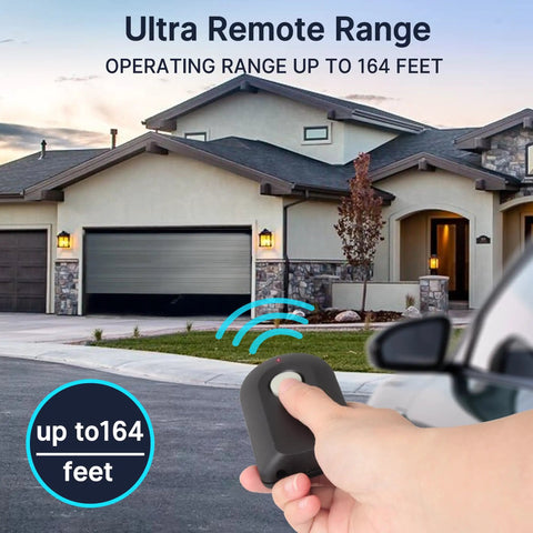 2 Pack 390MHz Intellicode Garage Door Opener Remote Replacement Compatible With ACSCTG Type 1 Type 2 GIT 1 shown in use