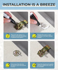 Installation steps for Built Tough Undermount Sink Clips 10 Pack Of Industrial Steel Clamps for kitchen and bath.