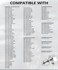M14x1.5 Magnetic Oil Drain Plug Kit with compatibility list for Kia, Honda, Ford, Chrysler, Audi, GMC, Dodge, Lincoln, Acura