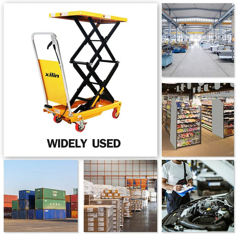 Heavy Duty Hydraulic Lift Table Cart With Double Scissor Mechanism And Broad Adjustable Forks For No Sweat Pallet Moving Simple Foot Pump Action And Quick Release Drop Control Engineered For Real World Jobs