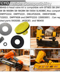 Heavy Duty Head Valve Kit For Pneumatic Nailers Compatible With Bt1855 Sb1850bn Sx1838 Replaces 180450 0430200 six piece set with components.