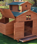 Deluxe Large Wood Chicken Coop For Backyard Hen House Fits 6 Large Or 10 Bantam Chickens With 6 Nesting Boxes Ramp Access Solid Fir Construction