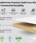 Rock Solid 72X84 K Shape Barn Door Crafted From Premium Kiln Dried MDF With Full Hardware Kit showing solid core wood layers and insulation features.