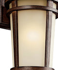 Atwood 11 Inch Outdoor Wall Light In Brown Stone Finish With Light Umber Mist Glass 1 Light Exterior Wall Sconce detail view