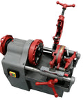 Built Tough Electric Pipe Threader Machine For 1/2 To 3 Inch Steel Tubing Auto Die Head with red handles and compact design.