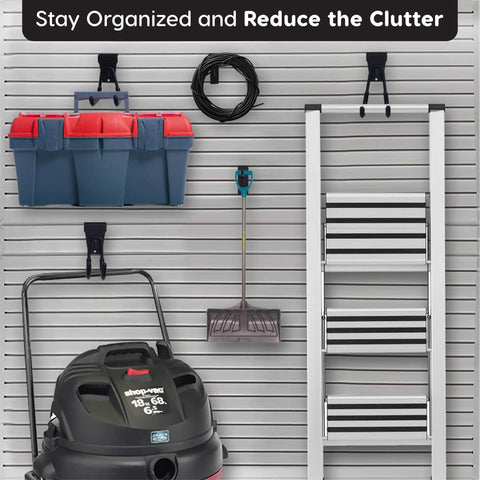 Premium Heavy Duty Slatwall Hooks And Hangers Set 20 Pack For Garage Storage And Organization.