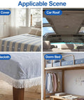 Sixty Premium Upholstery Tacks Keep Slides In Check With Zero Slipping Slick Twist Pins holding bed cover, car roof, tablecloth, dorm bed.
