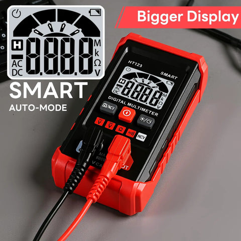 Digital Multimeter With Auto Ranging And NCV Non Contact Voltage Tester, Handy Voltage And Resistance Meter with large display