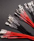 20Pcs 4.8mm And 6.3mm Female Spade Crimp Terminals With Tin Plated Red Copper Insulating Sleeves Red And Black Quick Splice