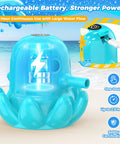 Rechargeable Magnetic Octopus Water Table Pump With Continuous Flow, Battery Powered No Drill Installation, blue beach setting