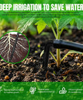 Sun Powered Drip Irrigation System With Auto Watering Kit And Timer, USB Rechargeable For Pots And Planters, soil irrigation close-up
