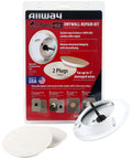 Drywall Repair Kit With Tapered Hole Saw And Two Plugs For Clean Flat Patches, All-In-One Set With Pilot Drill packaging image