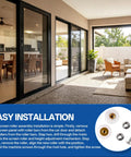 Heavy Duty Screen Roller Assembly 2 Pack Replaces 9311006 For Top Hung Sliding Patio Doors installation guide with rollers.