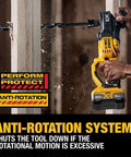 Badass Heavy Duty Cordless Stud And Joist Drill Kit Includes 20V Max Battery And Charger With Anti Rotation Feature in action drilling wood.