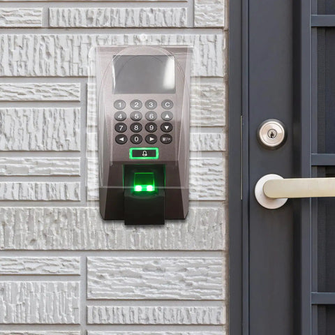 Waterproof Panel Cover For Access Control Keypad Controller With Weatherproof Doorbell Shield Tough As Nails Mount Heavy Duty Tempered Plastic Protection For Industrial And Office Environments installed on wall keypad