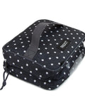 Portable Freezable Breastmilk Cooler And Formula Storage Bag With Built In Ice Packs, polka dot design, 7x8x5 inches.