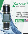Heavy Duty 2 Inch Cast Iron Check Valve Union With Slip To Slip Connections For Sewer Effluent And Sump Pump Discharge Systems Backflow Prevention Corrosion Resistant Body And High Flow Design product with warranty badge on water-themed background.