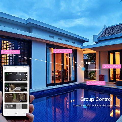 Smart Candelabra LED E12 Bulbs 4 Pack With HomeKit And WiFi Dimmable Chandelier Lights app control demonstration.