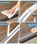 Step-by-step installation of Real Solid Baby Proof Corner Protectors And Clear Edge Guards With Super Sticky Backing for safety.