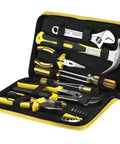 19 Piece Household Tool Kit Set With Pliers Screwdrivers Hex Keys And Wrenches Includes Storage Bag for Easy Home Repairs