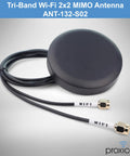 Slick Ultra Low Profile Indoor Outdoor Omni Directional MIMO WiFi Antenna Triple Band 2.4 5.8 6 GHz Flat Puck Design with RP SMA Connectors