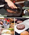Ultimate 18 Piece Griddle Gear Kit For Flat Top Grills With Enlarged Spatulas Grill Spatula Set Burger Turners Scraper Griddle Press in use