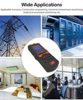 Image showing a Handheld Nuclear Radiation And Electromagnetic Detector with large digital display and wide use scenarios.