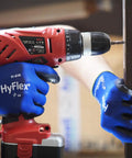 HyFlex 11-618 Ultra Thin Nylon Safety Gloves For Automotive And Fabrication, Lightweight Abrasion Resistant, Size 11 2XL, Blue