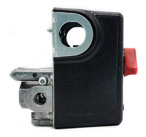 Side view of MDR11LC2E 120 To 150 PSI Pressure Switch With 25 To 65 PSI Differential, 1 Quarter Inch NPT Manifold
