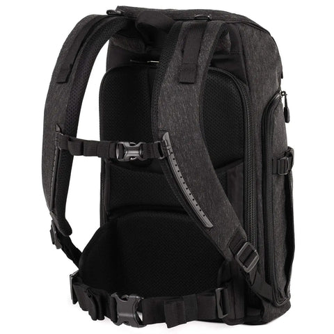 Urban Access 13 Side Loading Camera Backpack rear view showing straps and side panels for on-the-go photographers