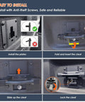 Installation steps for Heavy Duty Truck Bed Tie Down Anchors With Boxlink Cleats And Mounting Plates show how to secure clests.