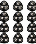 Twelve Pieces Self Adhesive Mini Casters And Swivel Ball Wheels That Roll Smooth As Butter For Trash Cans Storage Bins And Kitchen Organizers With Easy Peasy Sticky Backing To Boost Home Storage Game Today in a grid display.