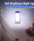 Three Pack LED Power Failure Lights 4 In 1 Rechargeable Plug In Flashlights With Motion Sensor Emergency Lights night light in bedroom