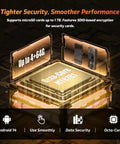 Graphic of MT8781 octa-core processor with 4+64GB memory feature, highlighting Android 14, data security, and microSD support.