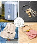 Twenty Pcs Stainless Steel Wire Keychain Cables With 1.5mm Core And 6 Inch Large Key Rings For Luggage Tags, Keys, and ID Keepers