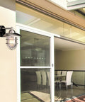 Gull Style Outdoor Wall Lantern 12 Inch In Steel Finish Weatherproof for Wet Locations UL Listed on patio wall