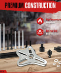 Harmonic Balancer Puller Set with chrome bolts, washers, yokes, adapters, Pressure Screw in heavy duty heat-treated steel, 47-piece kit