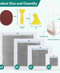 Drywall Repair Kit For Large Holes And Damaged Walls 25 Piece Patch Set With Scrapers Sandpaper And Gloves Includes 2x3 4x7 6x6 8x4 Inch Patches Quick Fix For Ceiling And Bathroom Walls with fiberglass and aluminum mesh.