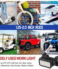 Hella Bright UTV Dome Light Plus Rechargeable Overhead Roll Bar Lamp With Five Lighting Modes And Thirty Two Glow Leds Featuring Auto Memory Function For Trail Rides And Foggy Off Road Adventures shown on various vehicles and environments.