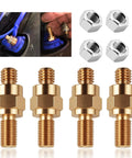 Four Piece Side Post Battery Terminal Extension Bolt Kit With 3 8 Inch Coarse Threads And Heavy Duty Hex Nuts for direct mounting.