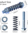 Premium Heavy Duty Car Exhaust Manifold Bolt Set sizes displayed, M10x1.5 bolts and springs for high temperature use.