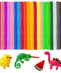 200 Colorful Pipe Cleaners Set For Arts And Crafts, Chenille Stems DIY Projects, Kids And Adults Craft Kit, Holiday Decor And Home Decor, School Supplies, Dope Gift For Makers, colorful chenille stems and craft animals