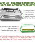 2-Tier Stainless Steel Seed Sprouter Trays Kit With Lids And Mesh Pads For Sprouts Beans Alfalfa And Wheatgrass Soil-Free Microgreens Growing Set 2-Pack enhancing germination with cover lid