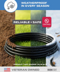 Black Outdoor Extension Cord 8 Ft Waterproof 16 Gauge 3 Wire SJTW Heavy Duty 13 Amp 3 Prong For Home And Garden on grass