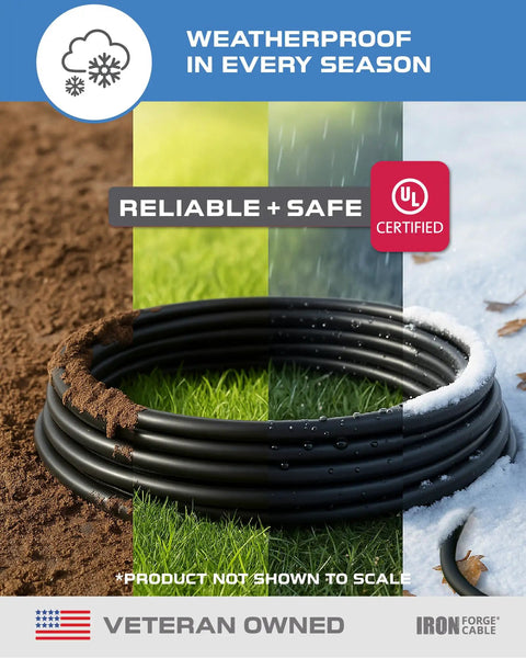 Black Outdoor Extension Cord 8 Ft Waterproof 16 Gauge 3 Wire SJTW Heavy Duty 13 Amp 3 Prong For Home And Garden on grass