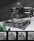 Top Shelf 3020 Plus CNC Router With 500W Spindle For Wood Milling And Metal Engraving Features Touchscreen Offline Controller.